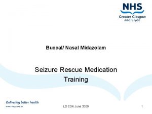 Buccal Nasal Midazolam Seizure Rescue Medication Training LD