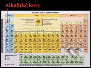 Alkalick kovy Alkalick kovy Ltium Li Sodk Na