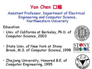 Yan chen northwestern