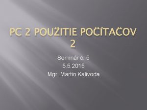 PC 2 POUITIE POTAOV 2 Seminr 5 5