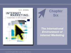 Chapter Six The International Environment of Internet Marketing