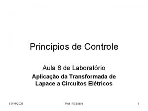 Princpios de Controle Aula 8 de Laboratrio Aplicao