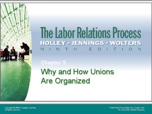 Chapter 5 Why and How Unions Are Organized