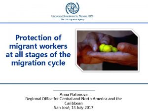 Protection of migrant workers at all stages of