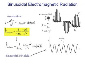 Sinusoidal Electromagnetic Radiation Acceleration Sinusoidal EM field Effect