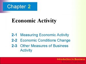 Chapter 2 Economic Activity 2 1 Measuring Economic