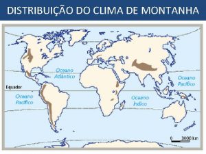 DISTRIBUIO DO CLIMA DE MONTANHA ZONA QUENTE VARIAO