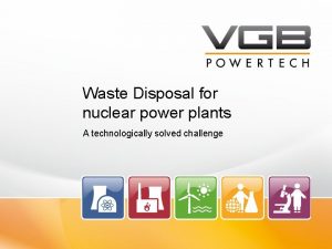 Waste Disposal for nuclear power plants A technologically