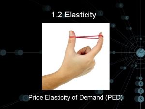 1 2 Elasticity Price Elasticity of Demand PED