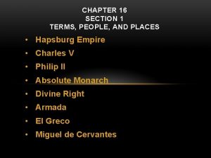 CHAPTER 16 SECTION 1 TERMS PEOPLE AND PLACES