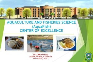 AQUACULTURE AND FISHERIES SCIENCE Aqua Fish CENTER OF