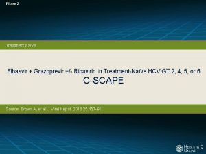 Phase 2 Treatment Nave Elbasvir Grazoprevir Ribavirin in