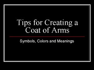 Tips for Creating a Coat of Arms Symbols