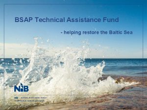 BSAP Technical Assistance Fund helping restore the Baltic