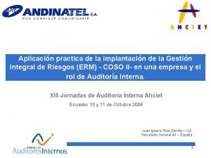 Aplicacin practica de la implantacin de la Gestin