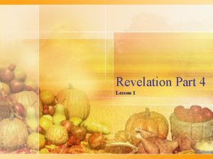 Revelation Part 4 Lesson 1 Revelation 1 5