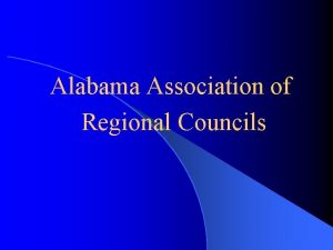 Alabama Association of Regional Councils South Alabama Regional
