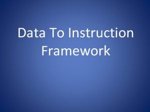 Data To Instruction Framework Data To Instruction Framework