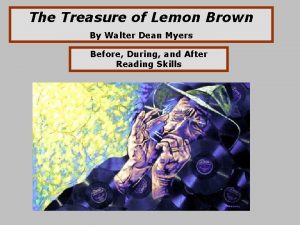 The Treasure of Lemon Brown By Walter Dean