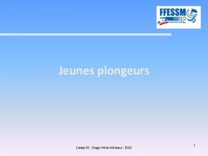 Jeunes plongeurs Codep 92 Stage Initial Initiateur 2018