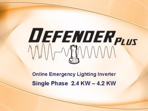 Online Emergency Lighting Inverter Single Phase 2 4