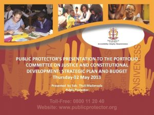 PUBLIC PROTECTORS PRESENTATION TO THE PORTFOLIO COMMITTEE ON