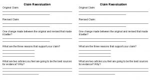 Claim Reevaluation Original Claim Revised Claim One change