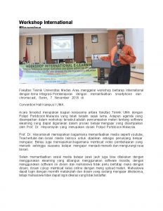 Workshop International Elearning Fakultas Teknik Universitas Medan Area