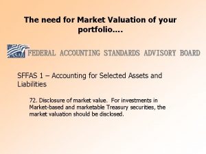 The need for Market Valuation of your portfolio