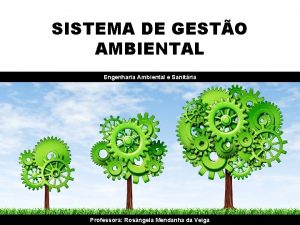 SISTEMA DE GESTO AMBIENTAL Engenharia Ambiental e Sanitria