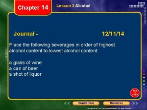 Chapter 14 Lesson 3 Alcohol Journal 121114 Place