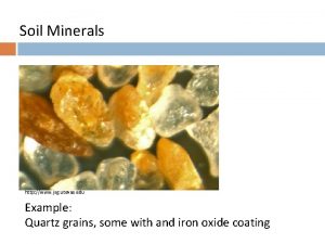 Soil Minerals http www jsg utexas edu Example