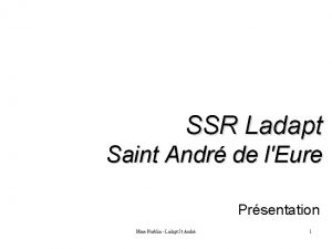 SSR Ladapt Saint Andr de lEure Prsentation Mme