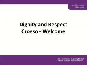 Dignity and Respect Croeso Welcome DOMESTICS Fire Procedures