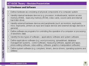 ICT IGCSE Theory Revision Presentation Chapter 1 Types