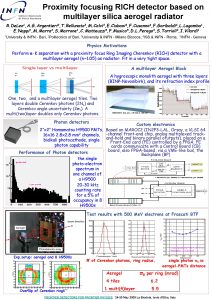 Proximity focusing RICH detector based on multilayer silica