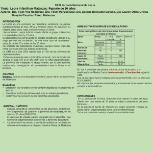 XXXI Jornada Nacional de Lepra Ttulo Lepra Infantil