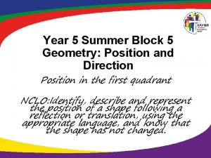 Year 5 Summer Block 5 Geometry Position and