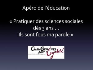 Apro de lducation Pratiquer des sciences sociales ds