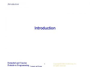 Introduction Extended and Concise Prelude to Programming 1