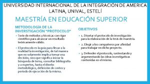 UNIVERSIDAD INTERNACIONAL DE LA INTEGRACIN DE AMERICA LATINA