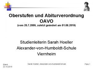 Oberstufen und Abiturverordnung OAVO vom 20 7 2009