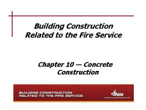 Building Construction Related to the Fire Service Chapter