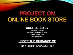 ONLINE BOOK STORE COMPLETED BY ANIKET ANAND KRISHNA