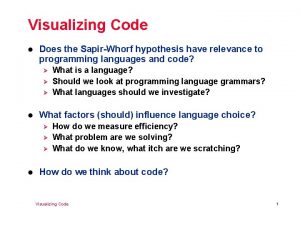 Visualizing Code l Does the SapirWhorf hypothesis have