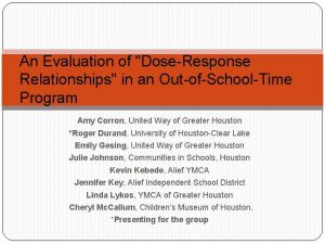 An Evaluation of DoseResponse Relationships in an OutofSchoolTime