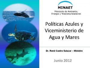 Polticas Azules y Viceministerio de Agua y Mares