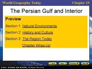 World Geography Today Chapter 19 The Persian Gulf