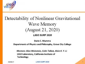 Detectability of Nonlinear Gravitational Wave Memory August 21