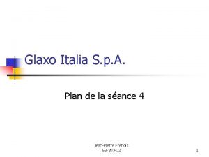 Glaxo Italia S p A Plan de la
